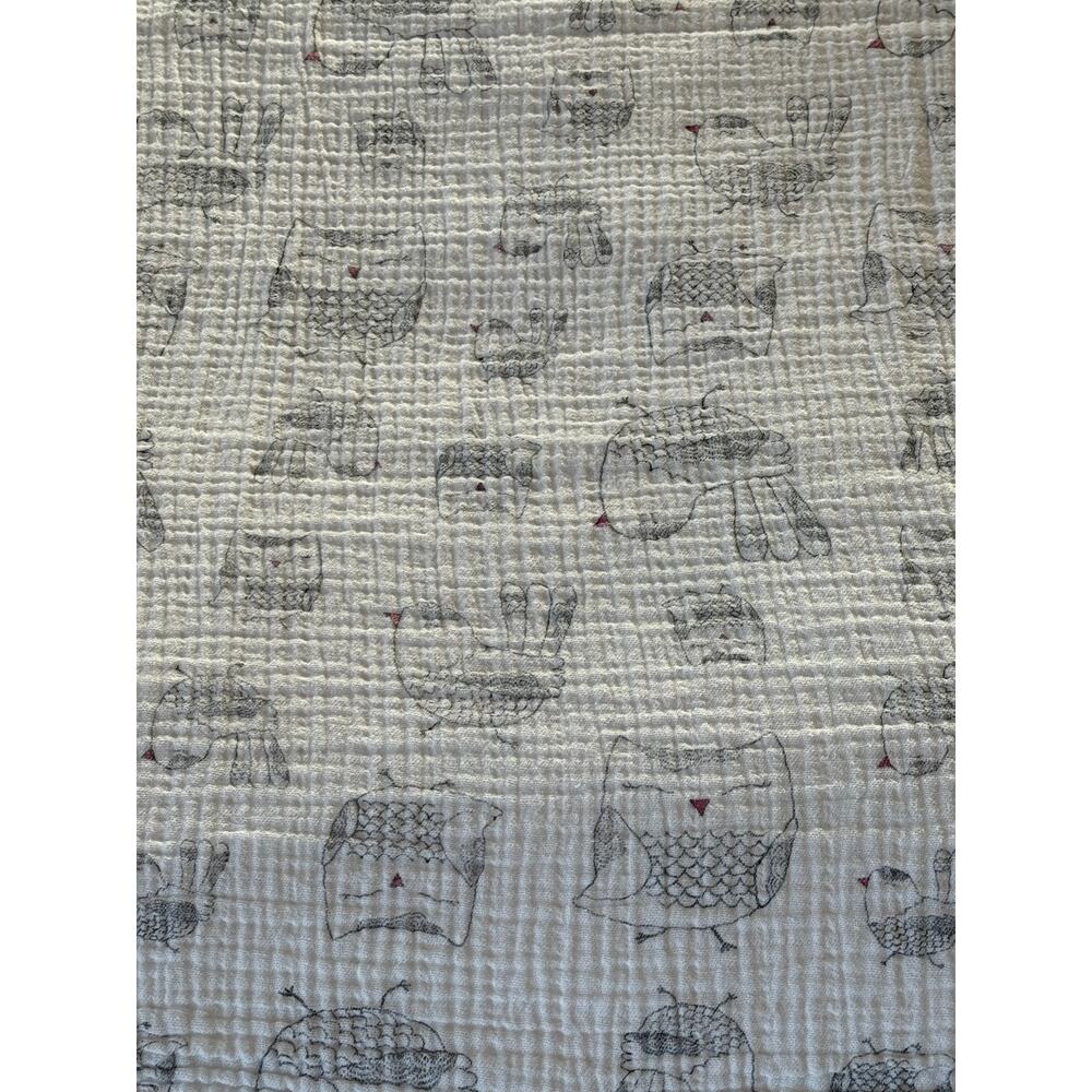 Aden Anais Owl Muslin Baby Swaddle Blanket Neutral Woodland Cotton Soft New Baby